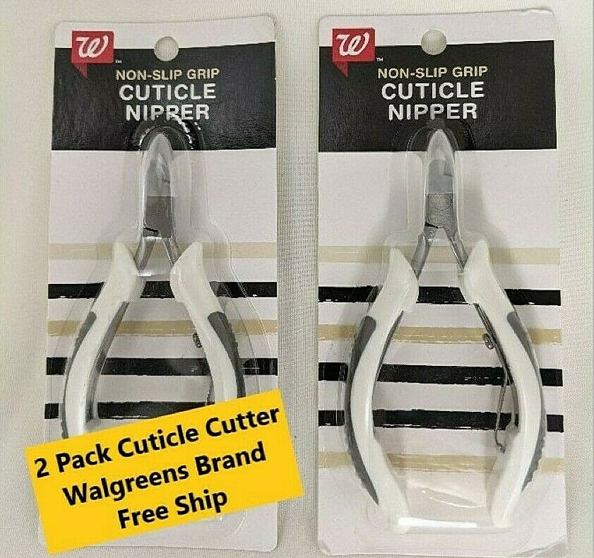 2 Pack  Brand New Walgreens Non-Slip Grip Cuticle Nipper Free Shipping