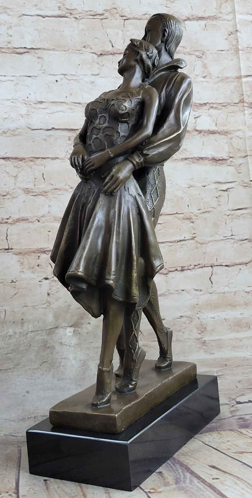 Art Deco Romantic Couple Dancing by Romanian Artist Chiparus Bronze Sculpture