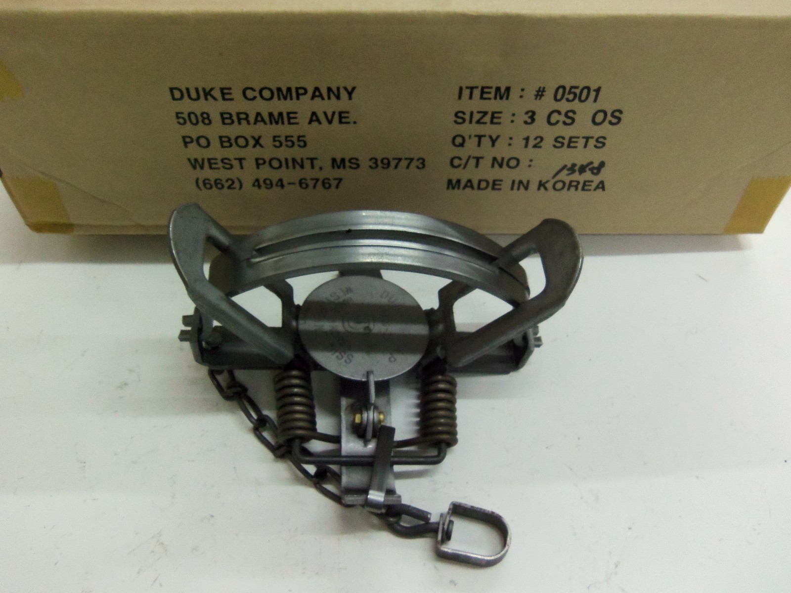 12 Duke #3 OFFSET Jaw Coil Spring Traps 0501 Trapping Coyote Bobcat Lynx 6"