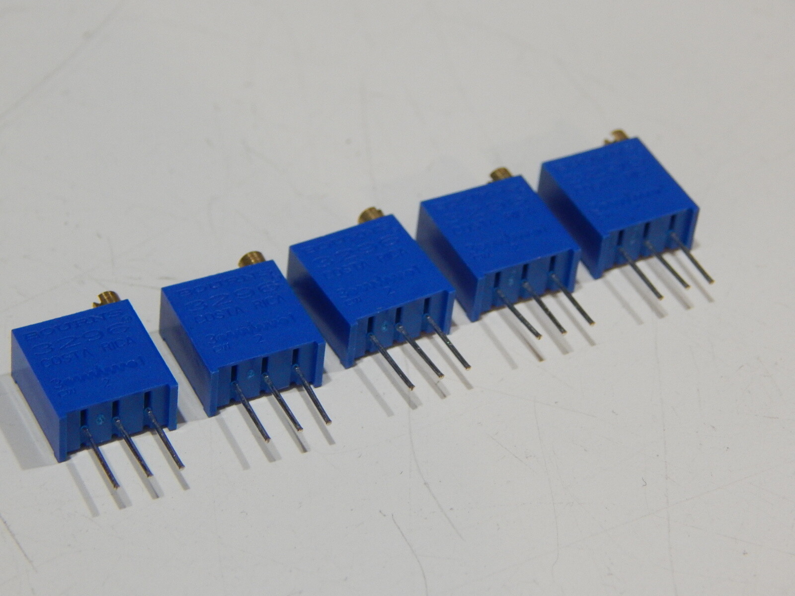 BOURNS 3296W-1-102LF 1K OHM 25 TURN TRIM RESISTOR TRIMMER - LOT OF 5 PIECES