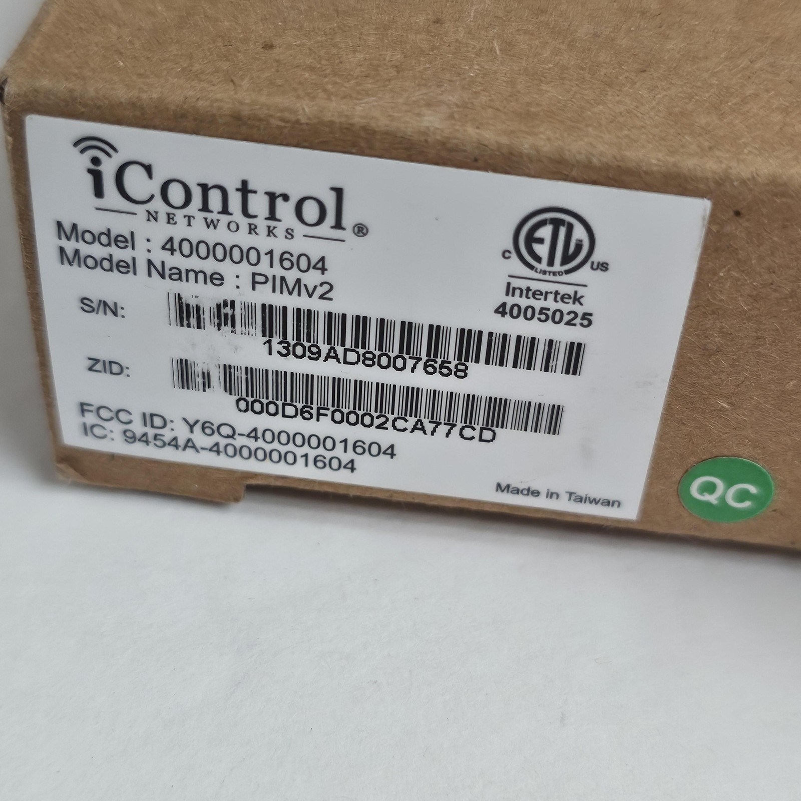 3 iControl Networks PIMv2 Panel Interface Module 4000001604 Security Alarm 12VDC
