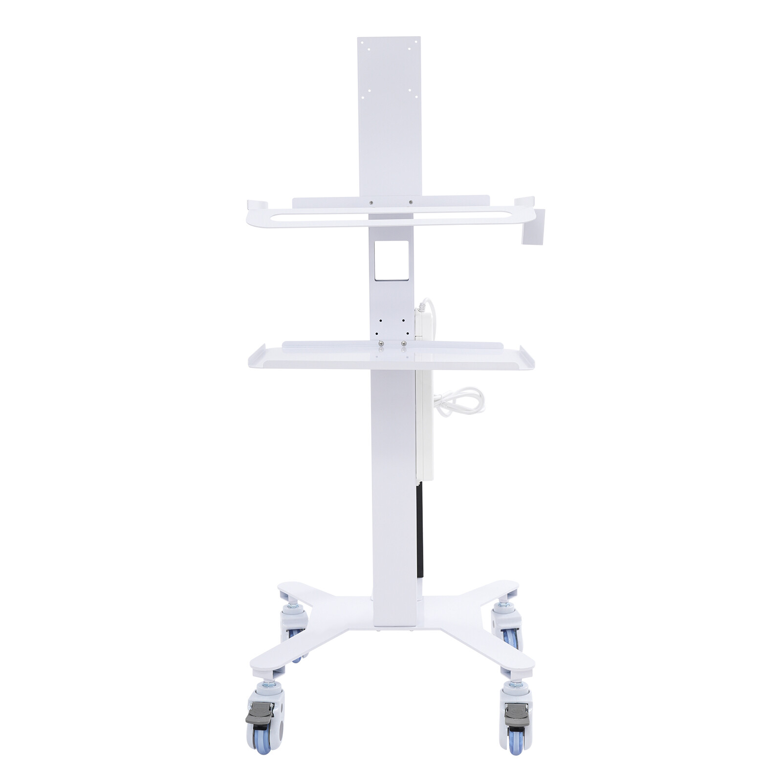 Hospital Beauty Spa Trolley Cart Adjustable Rolling Computer Cart Rolling Cart