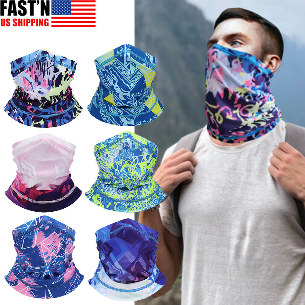 Neck Gaiter Bandana Face Mask Summer Sun UV Cooling Gator Cover for Men Woman