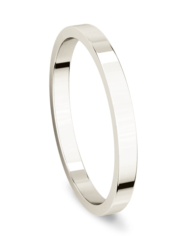 .925 Silver Flat Band Anniversary Wedding Solid 2mm Tarnish Resistant All Sizes