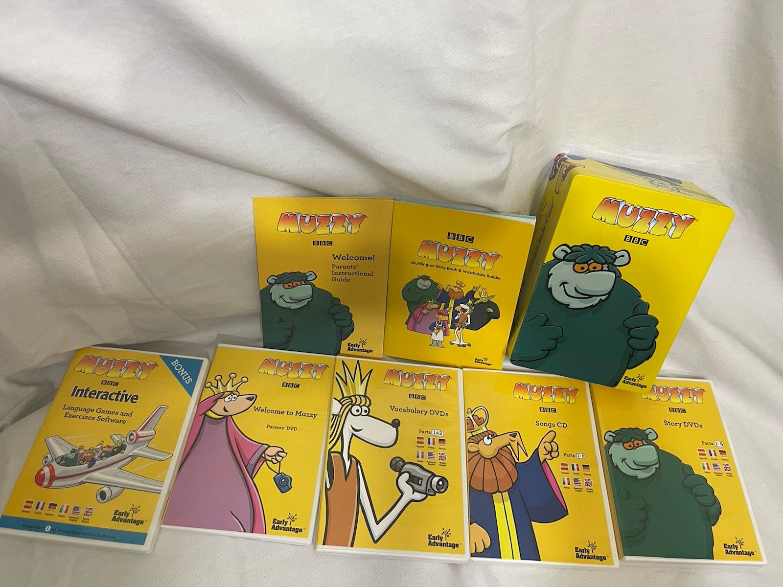 SET OF Muzzy BBC Interactive Multilingual Language Games Excercises Software DVD