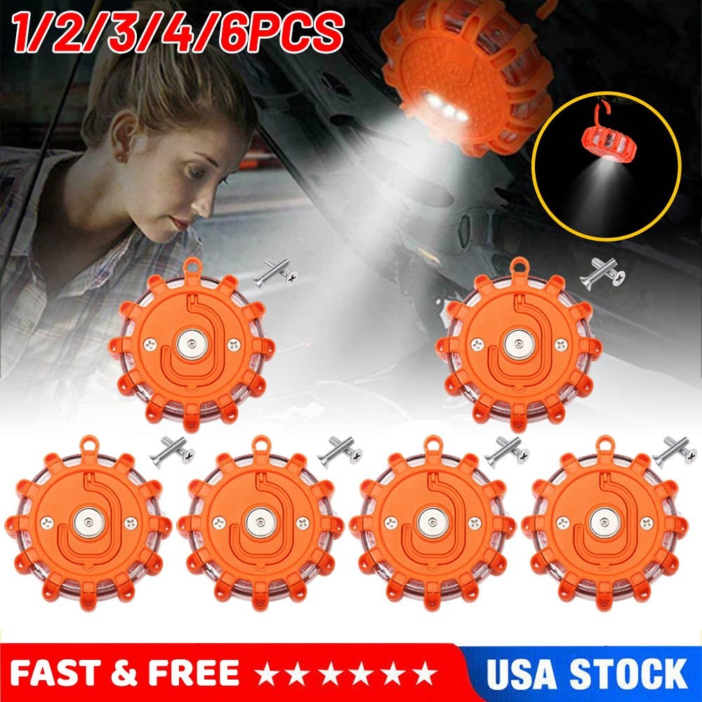LED Road Flares Warning Lights for Roadside Emergency Safety Beacon Flashing