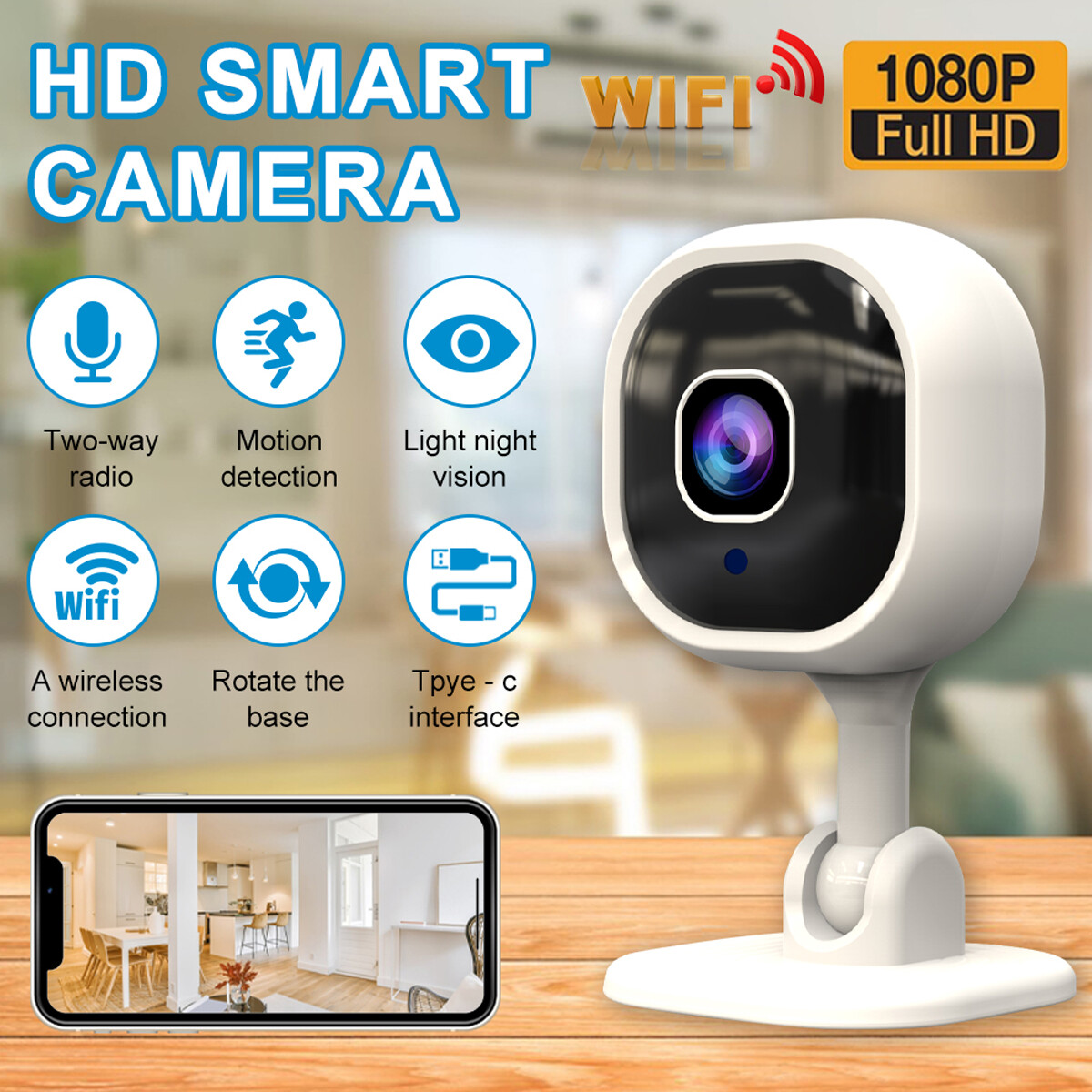 HD1080P Security Camera System Outdoor Indoor Home Wireless Wifi Night Camera --