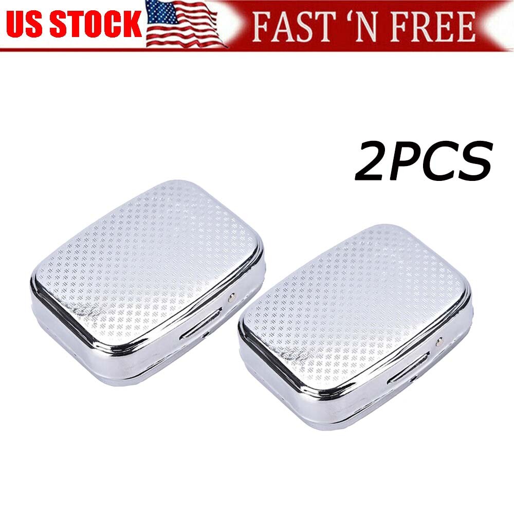 Portable Pill Box Medicine Organizer Container Medicine Cases Storage Box 2Pcs
