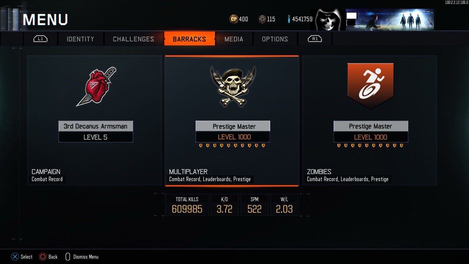 BLACK OPS 3 | LEVEL 1000 + UNLOCK ALL | MULTIPLAYER + ZOMBIES | PS4/5
