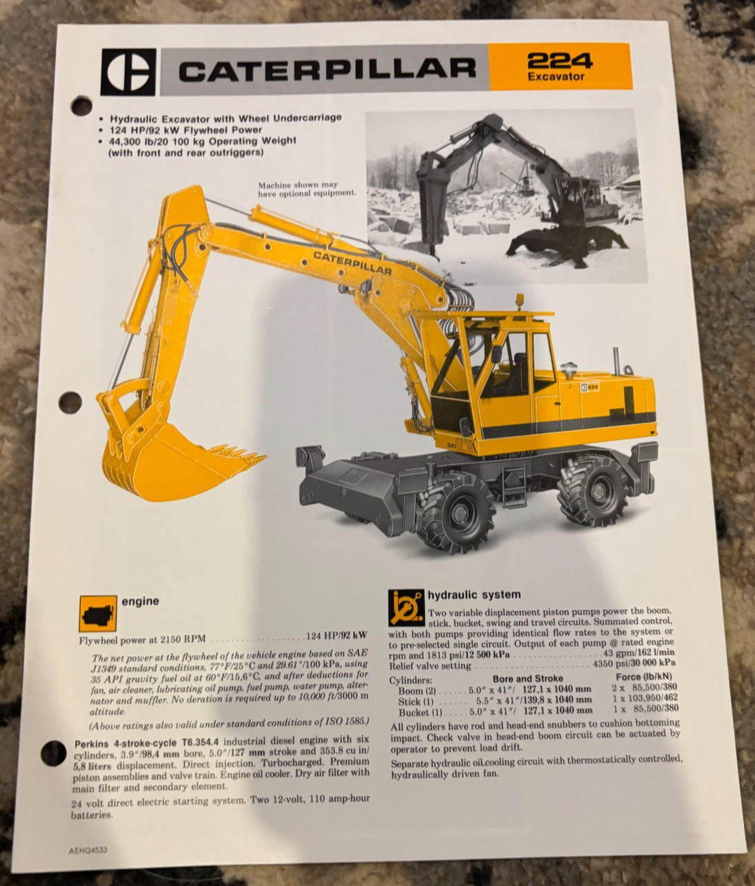 Caterpillar CAT 224 Excavator Brochure AMIL25