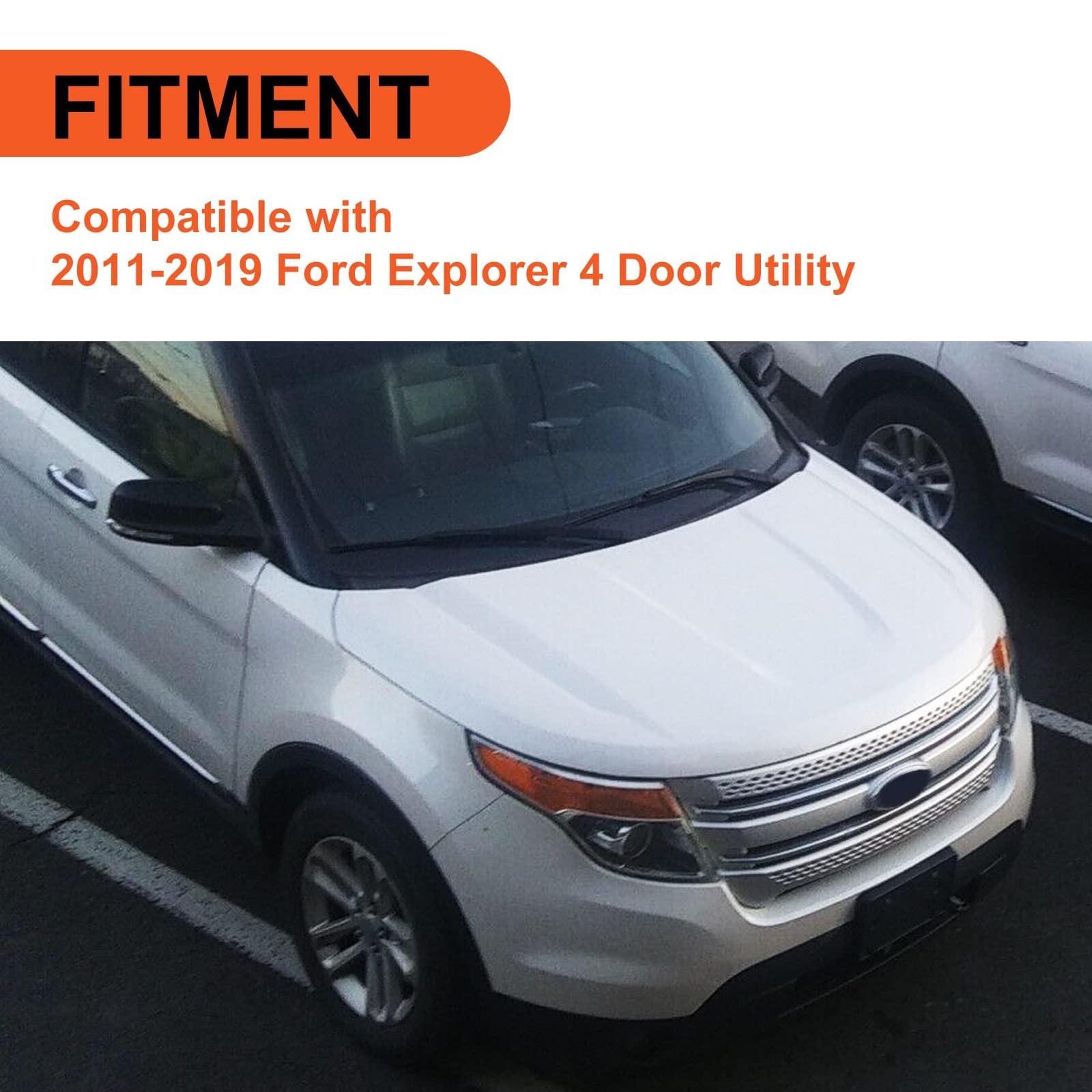 Left APillar Molding Windshield Outer Trim Compatible with 20112019 Ford Expl...