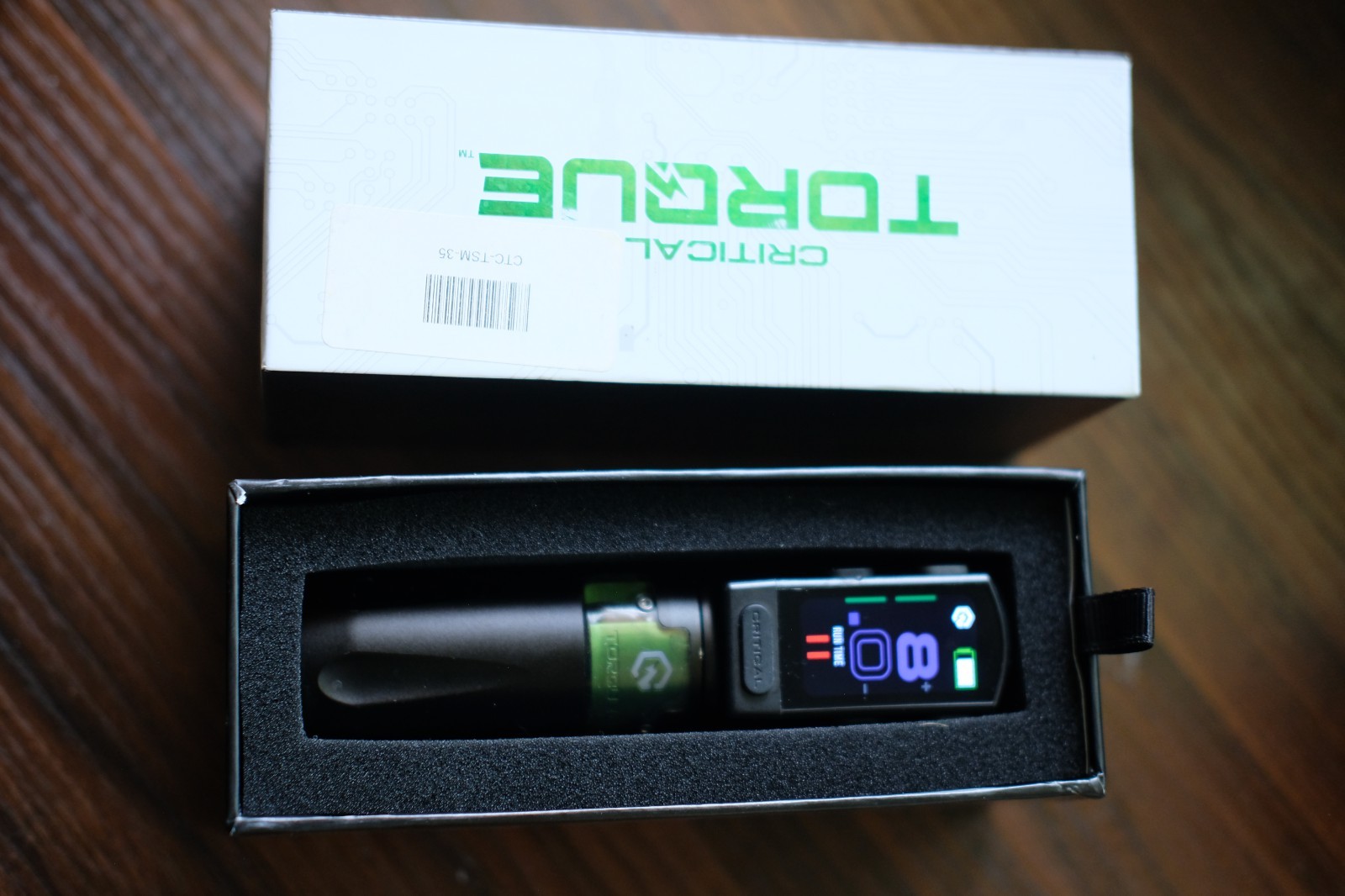 Critical Torque 3.5 tattoo machine, 34mm grip and battery included