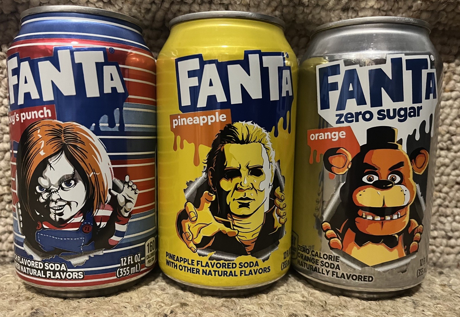 2025 U.S Exclusive Chucky/Michael/Freddy Halloween Horror Night Promo Fanta Soda