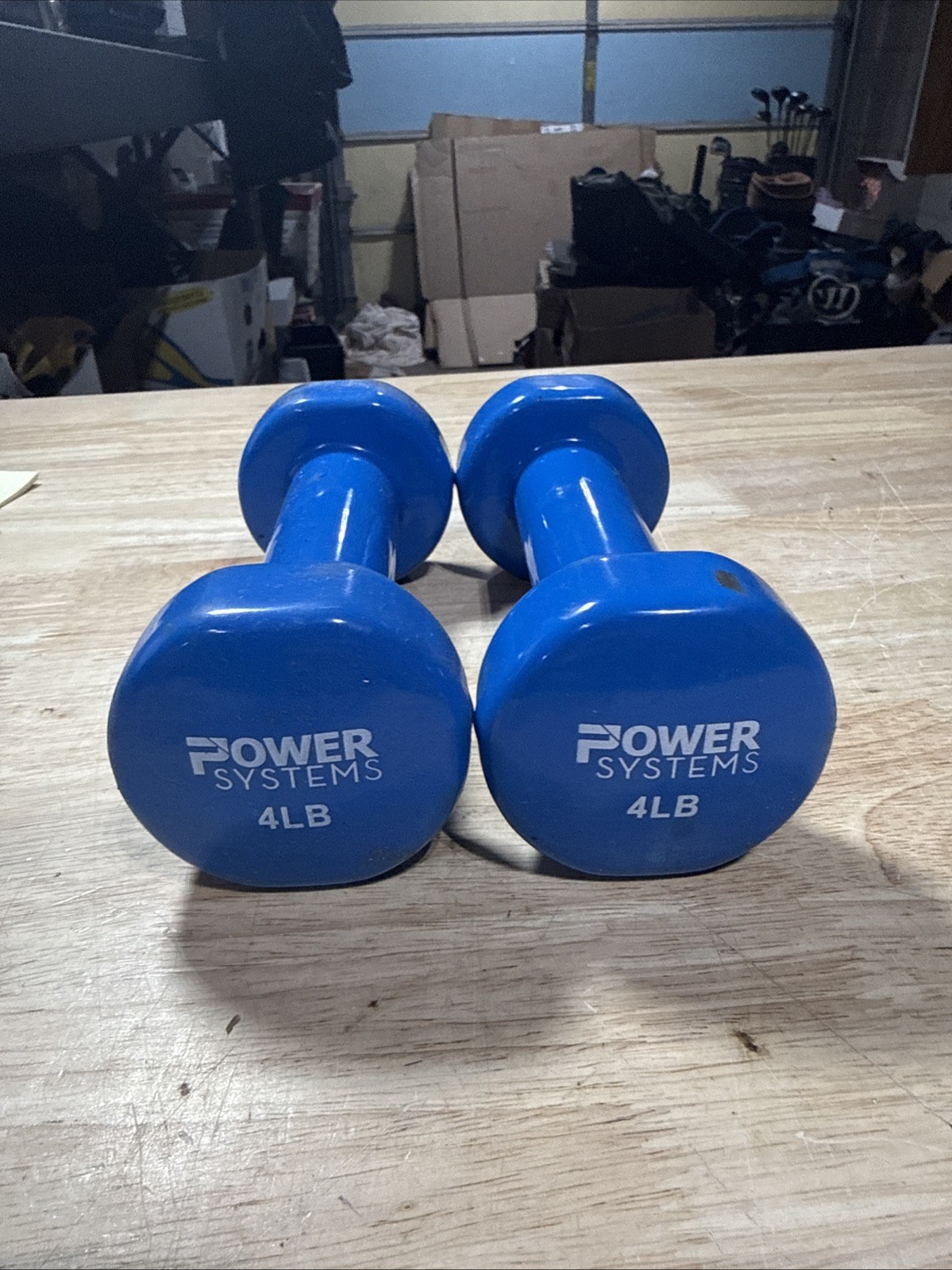 4lb Set Rubber Neoprene/Rubber Dumbbell Weights Fitness 8lbs Total