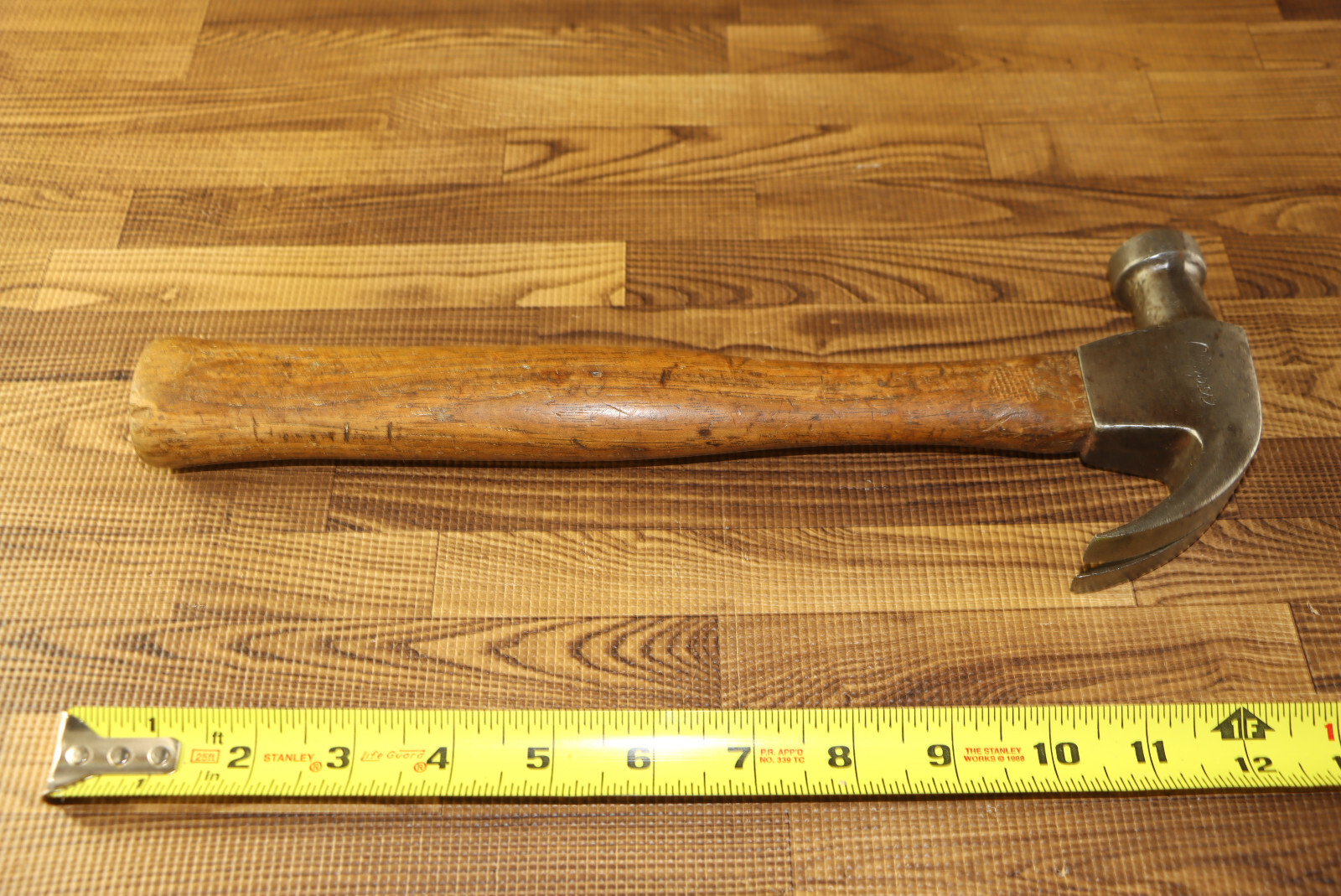 Vintage CLIPPER Claw Bell Hammer Wood Handle
