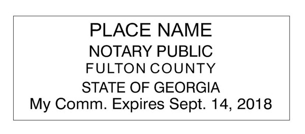 State of Georgia l Rectangle Self-Inking Notary Public Stamp - Georgia