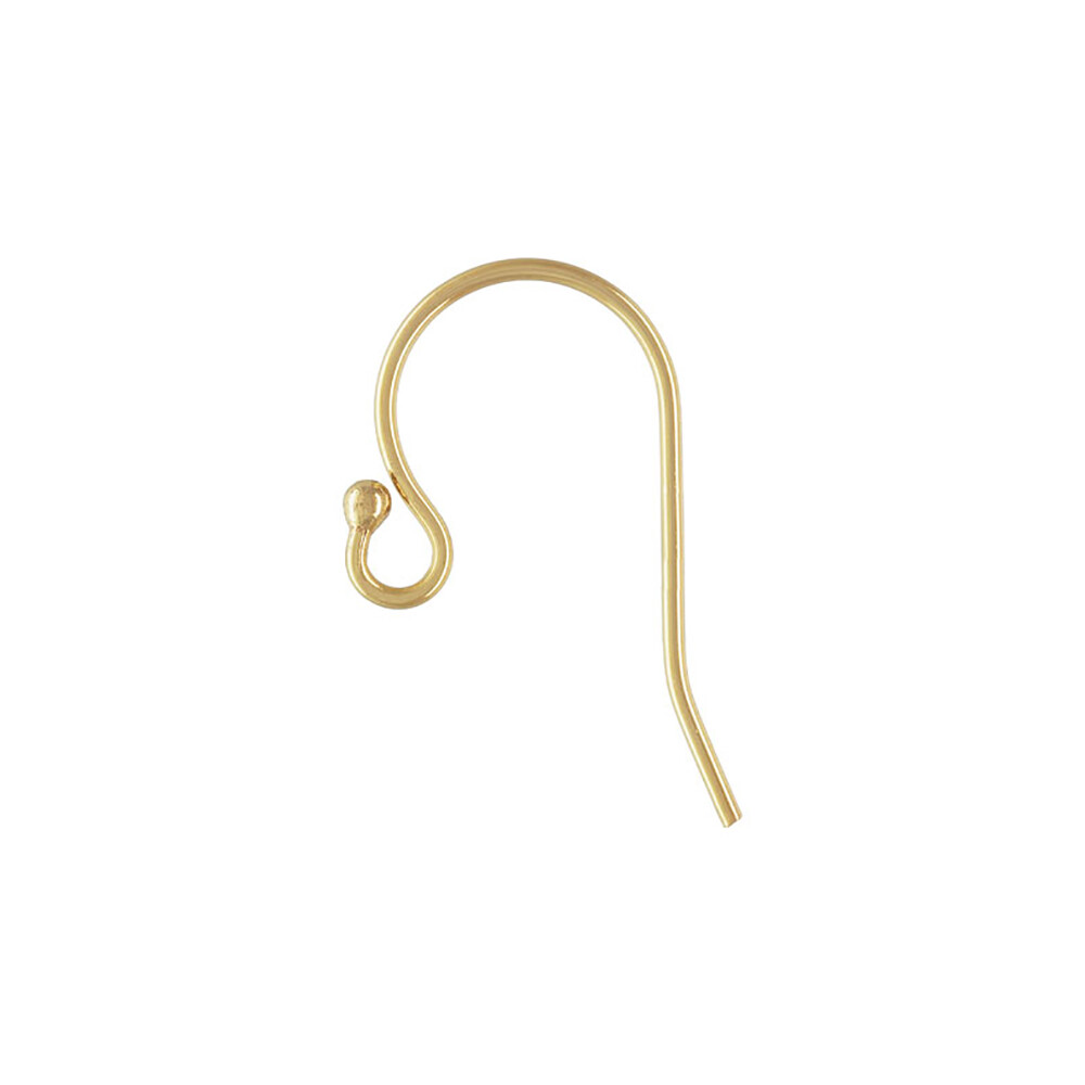 5 Pairs - Gold Filled Bead End Earwire, 21 Gauge, 14kt Gold Filled, 1.8ballGF119