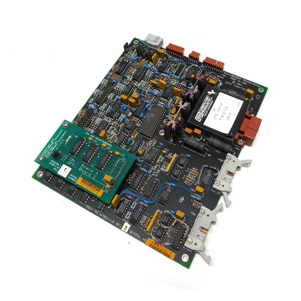 Schlumberger Technologies 97851116 Gas Control PCB w/ P2X Daughterboard