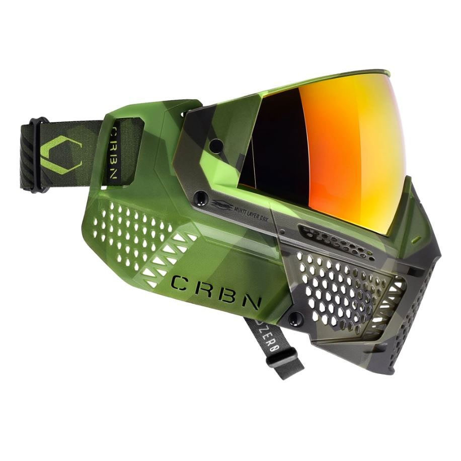 CRBN Carbon Paintball Zero GRX LE Goggle Mask Less Coverage Modcam Jungle