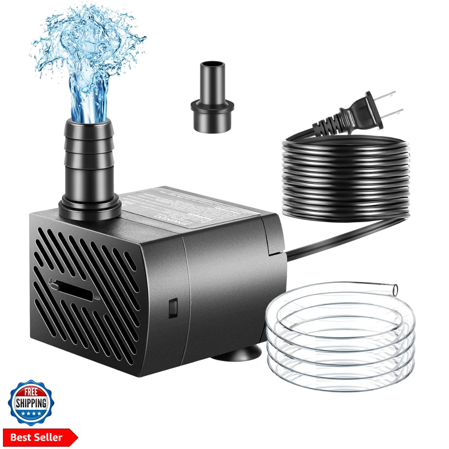 Submersible Pump, Small Fountain Pump with Tubing, Submersible Water Pump for...