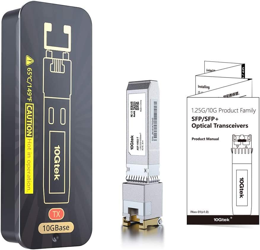 For Cisco SFP-10G-T-X, 10G SFP+ Copper RJ45 10GBase-T, 1G/2.5G/5G/10G, 30m