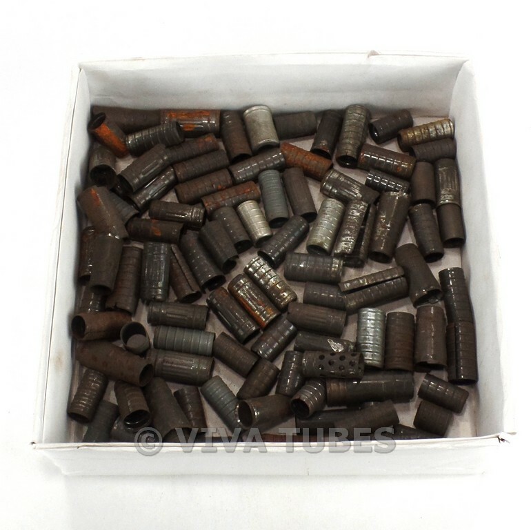 Lot of 94 Rusty Mini Metal Radio Vacuum Radio Tube Shields 9-Pin, 12AX7 Size