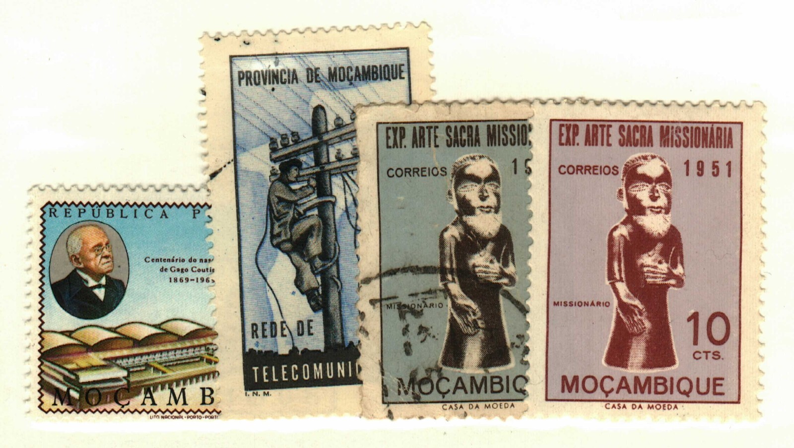 Mozambique #361 MH, 363, 484, RA56 used