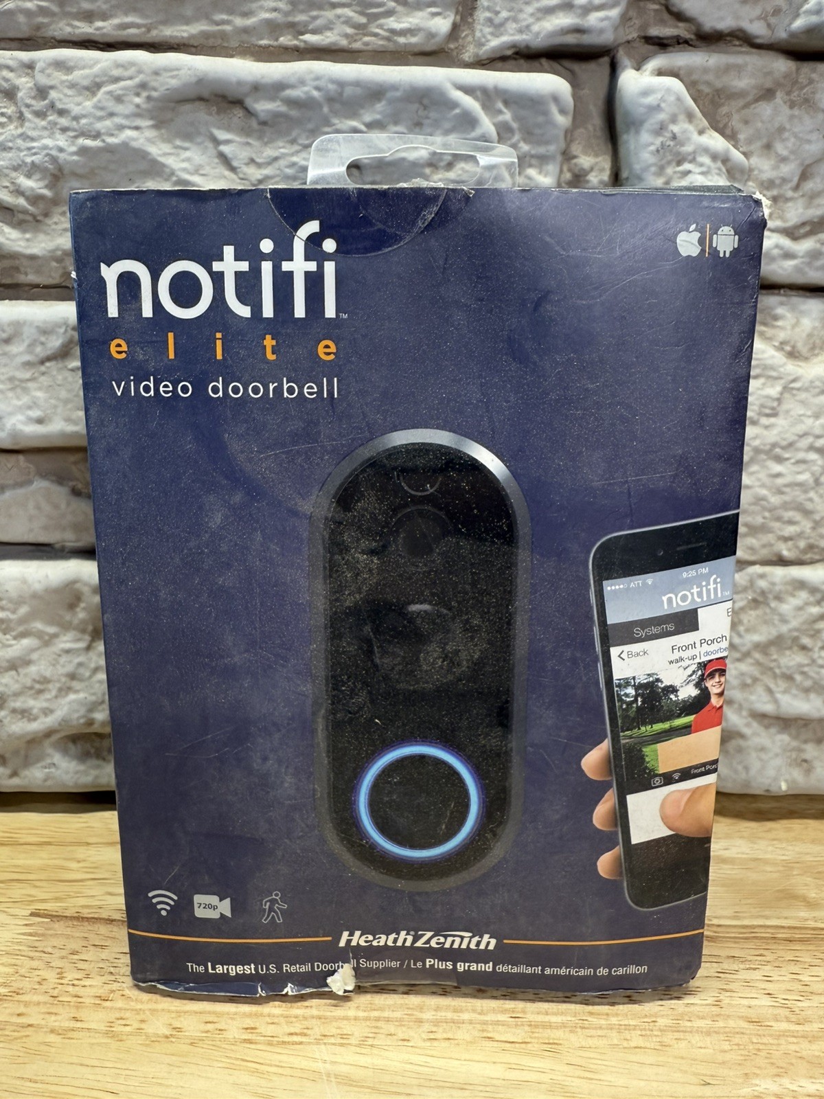 NEW Heath Zenith Elite Notifi Video Doorbell Wired Black