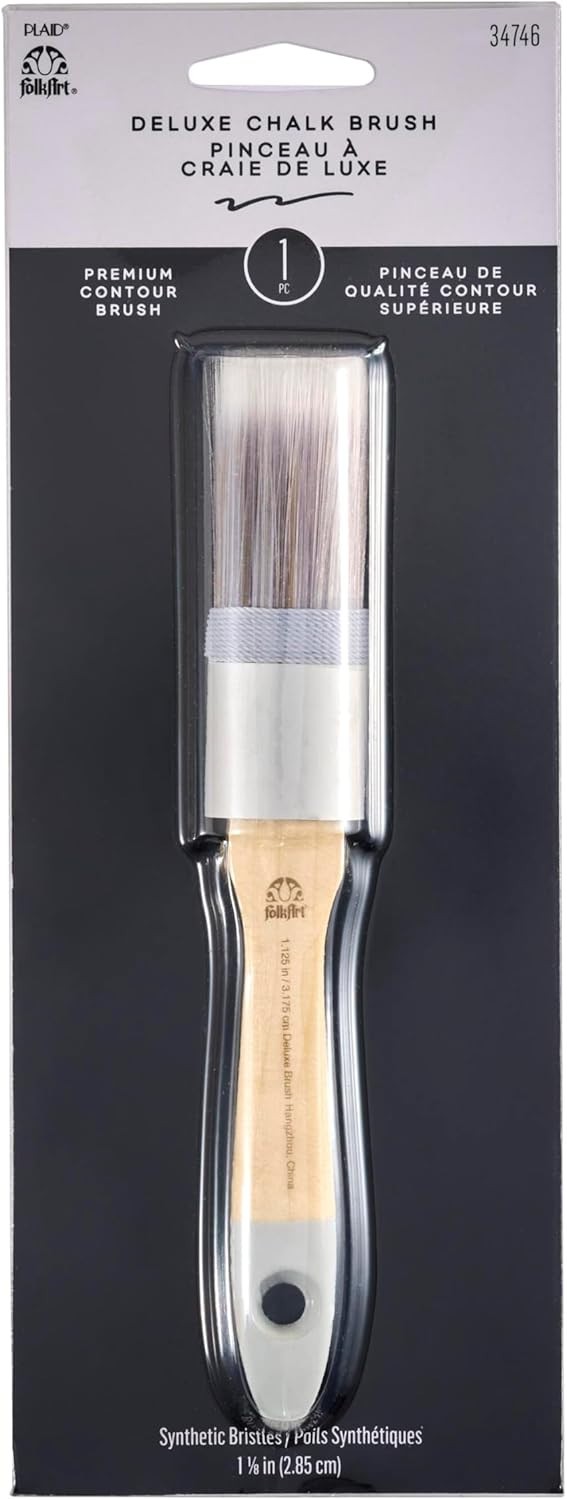 Plaid FolkArt Deluxe Brushes ~ Chalk Brush 1-1/8" ~ Synthetic Bristles 34746
