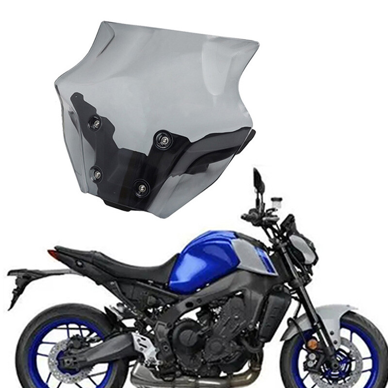 Motorcycle Windshield Windshield Grey With Bracket For Yamaha MT-09 2024