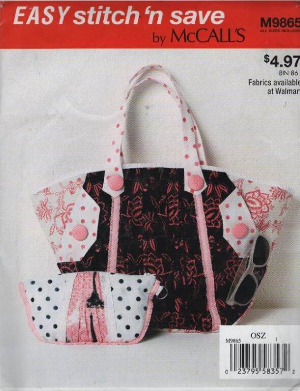 9865 MCCALL'S EASY MAXI AND MINI BAGS