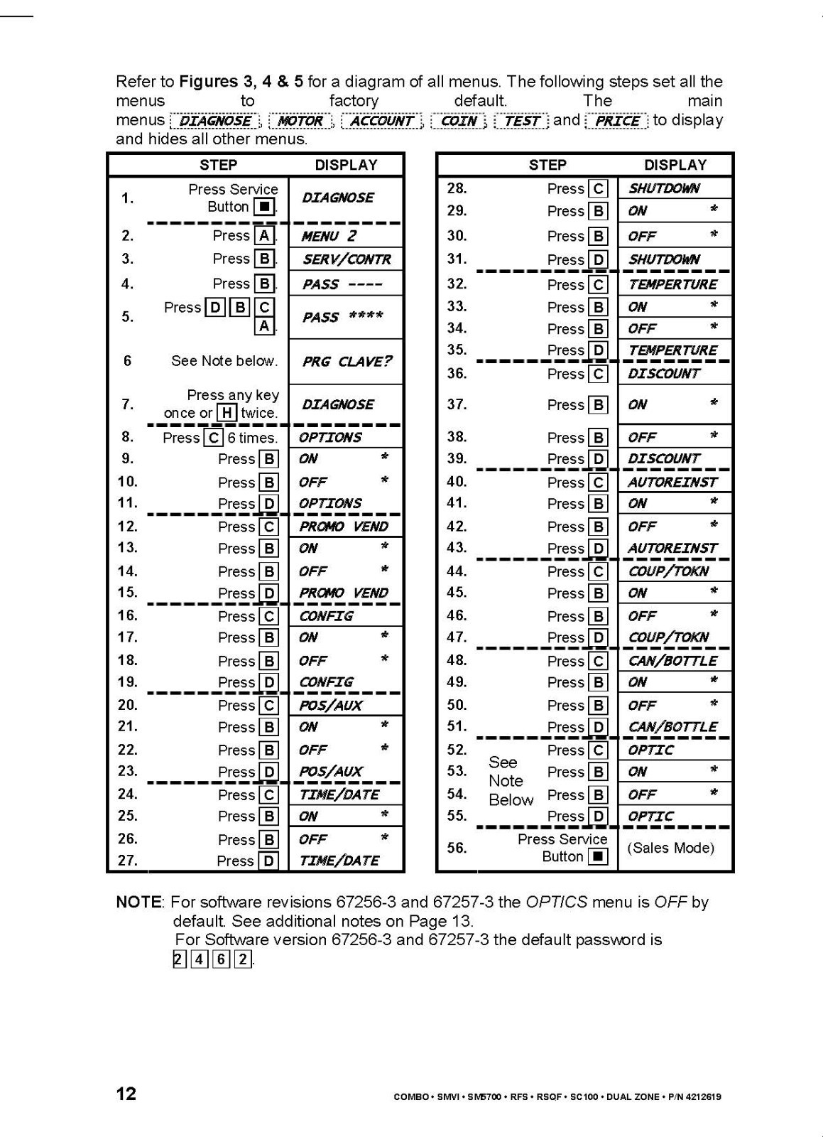 120 SELECT CONTROLLER SOFTWARE PROGRAMMING MANUAL FITS VENDNET 4212619 H 2007