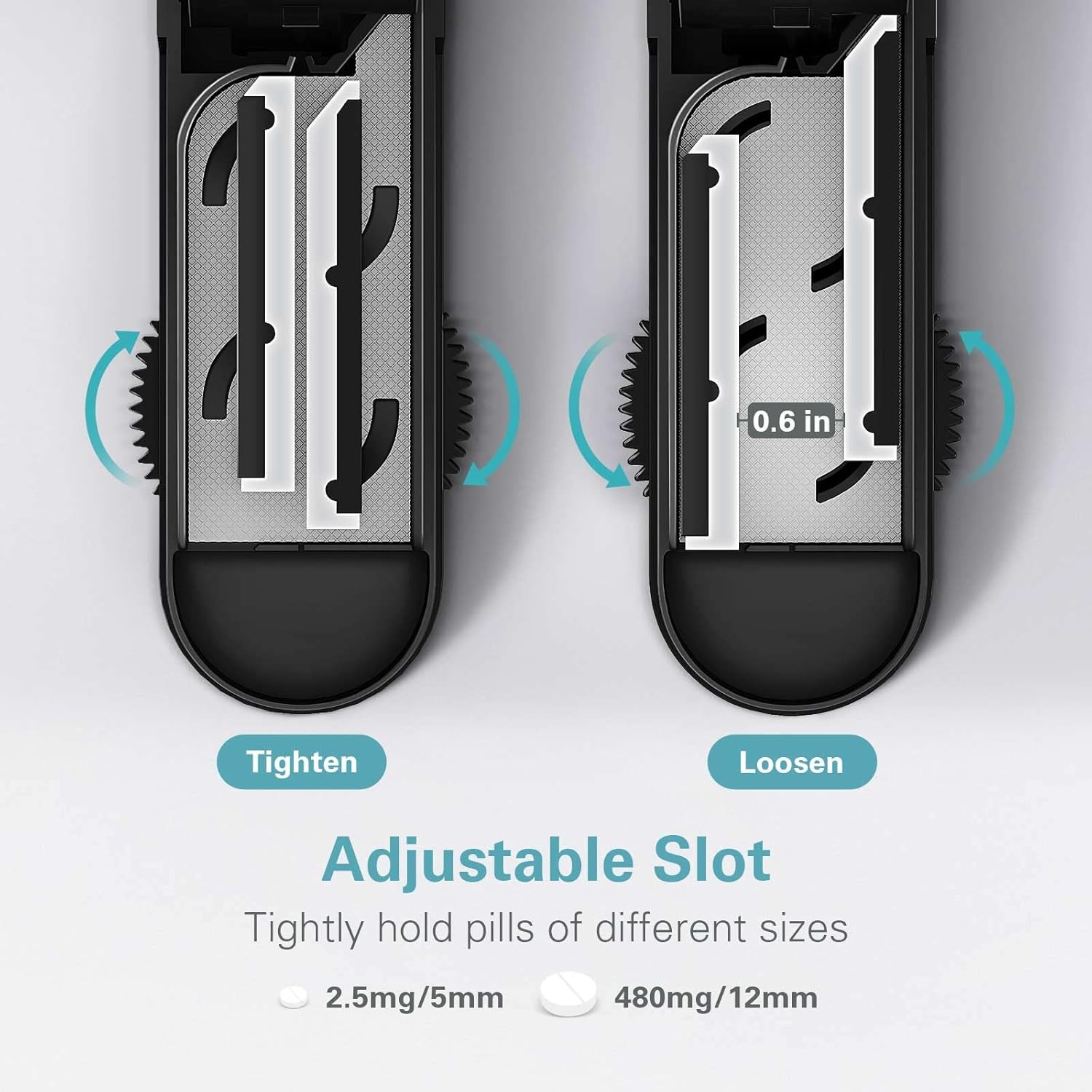 Pill Tablet Cutter Splitter Blade Box Case For Small / Large Pills Fast Easy Cut