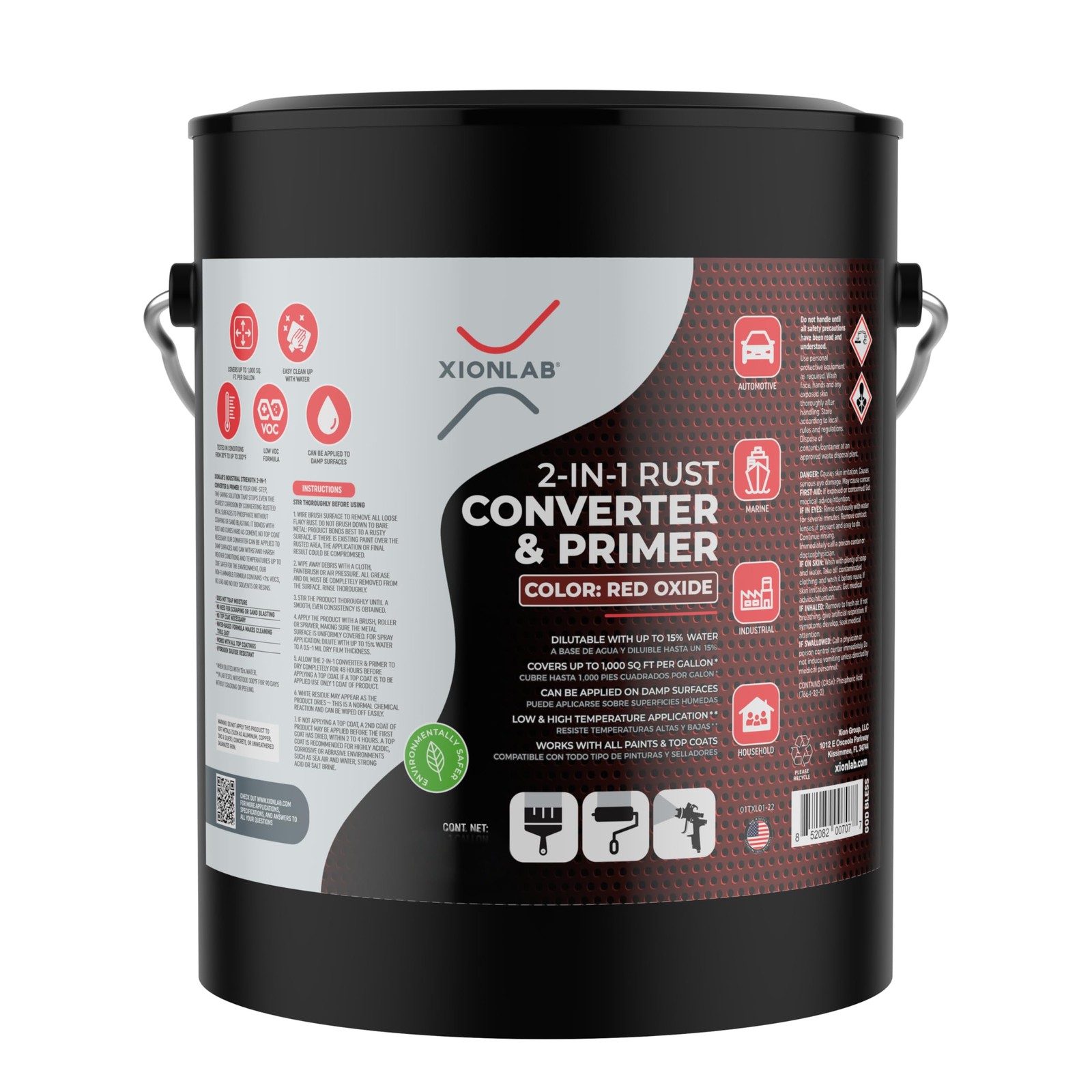 2-in-1 Rust Converter & Metal Primer Gallon Red Concentrate Paint Inhibitor
