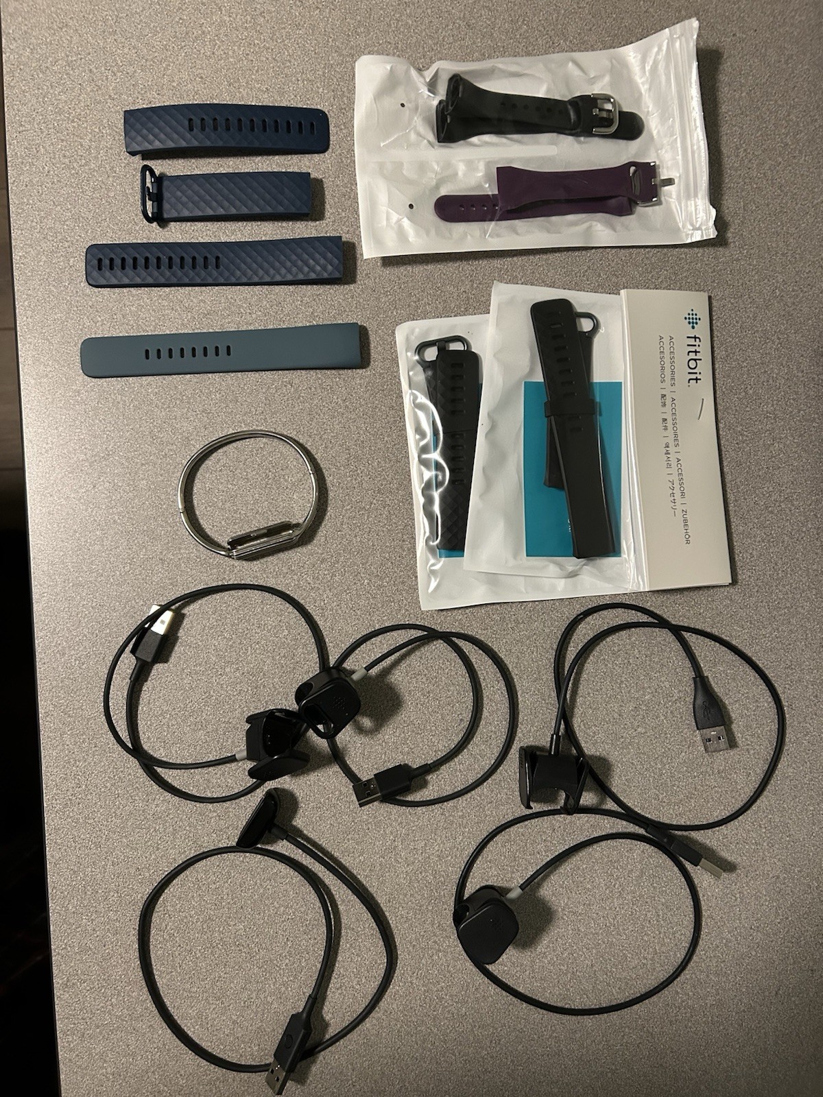 Lot of Various Fitbit Chargers And Bands