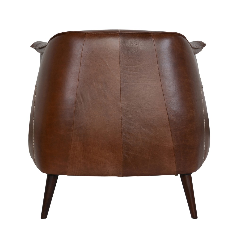 Hand Finished Martel Accent Chair Spiced Brown for Living Room, Office, Bedroom
