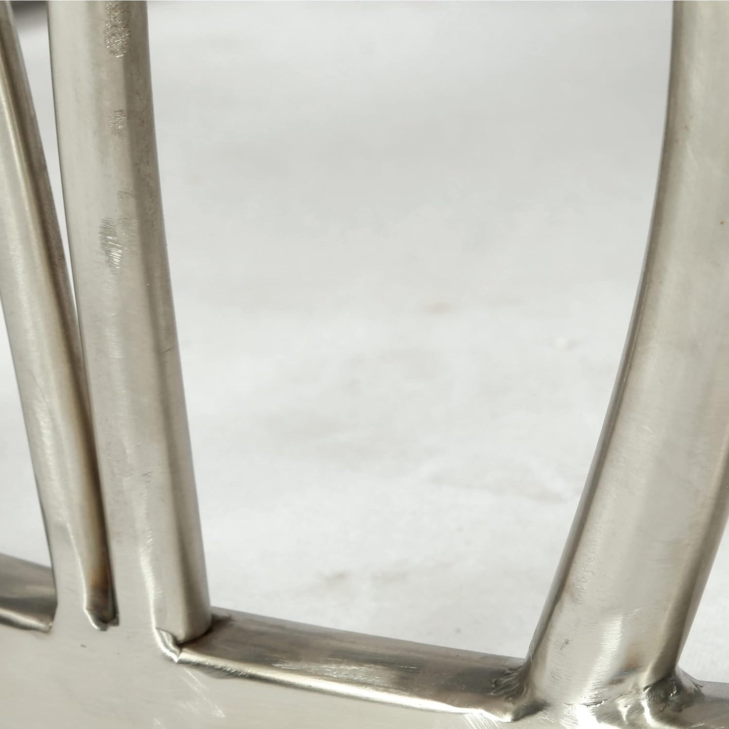 Kameral Marble End Table with Stainless Steel Base, Square
