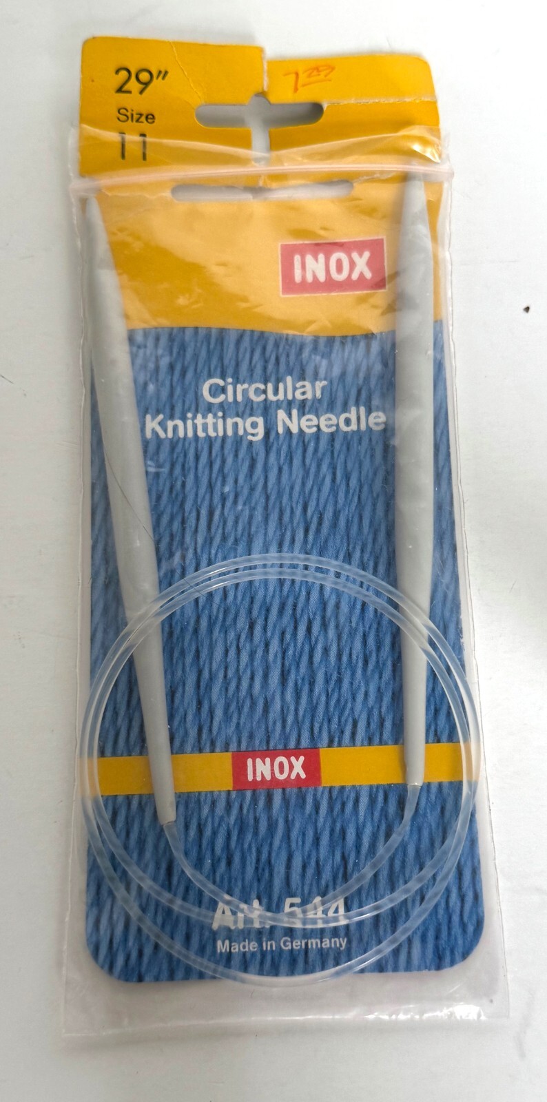 Inox Circular Knitting Needles, Nickel Plated, Plastic, excellent used condition