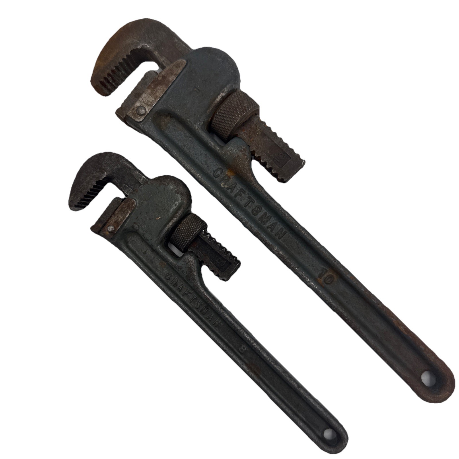 Vintage Craftsman 8" & 10” Pipe Wrench Made in USA