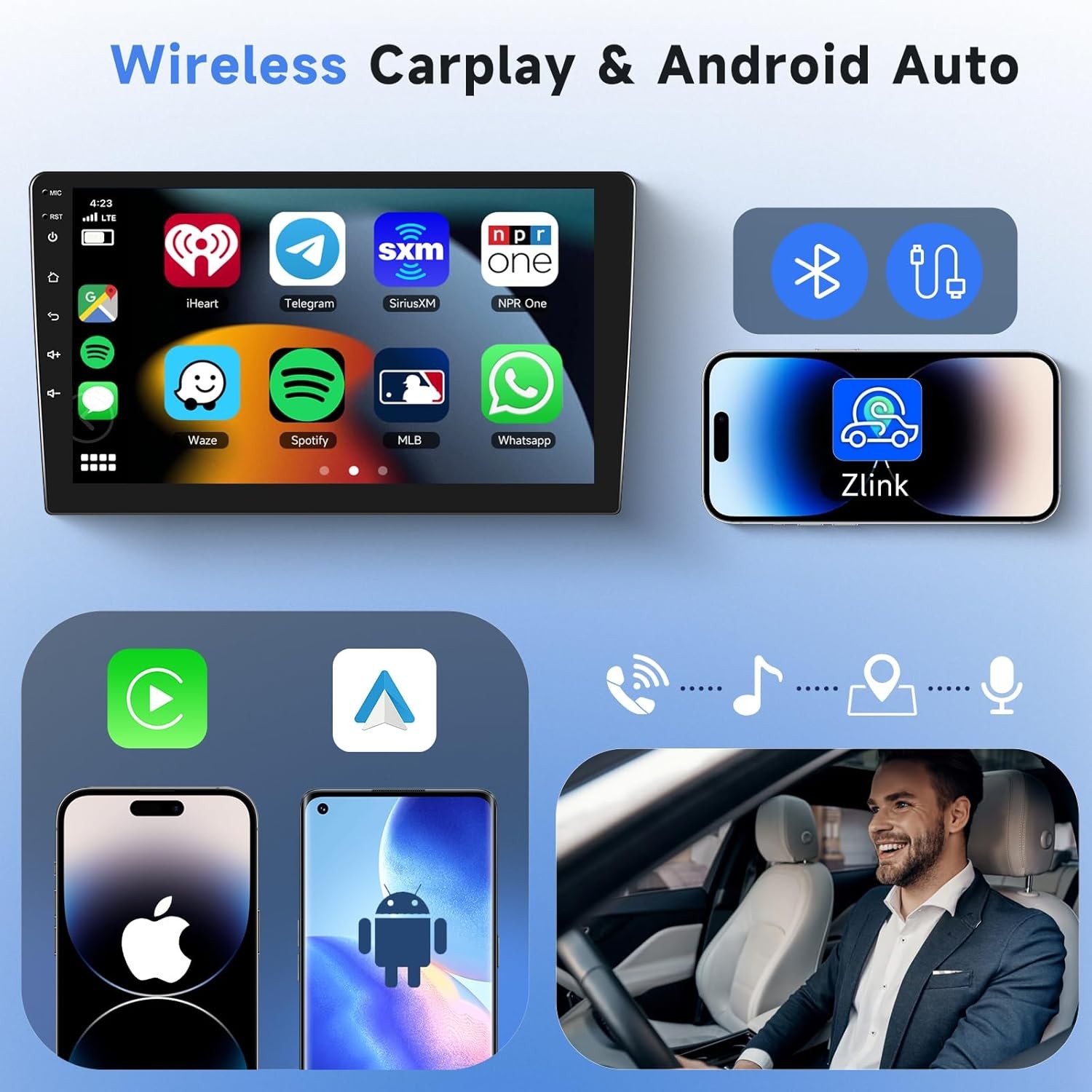 10.1” For 2008-2016 Chrysler Town & Country Carplay Android Car Radio Stereo GPS