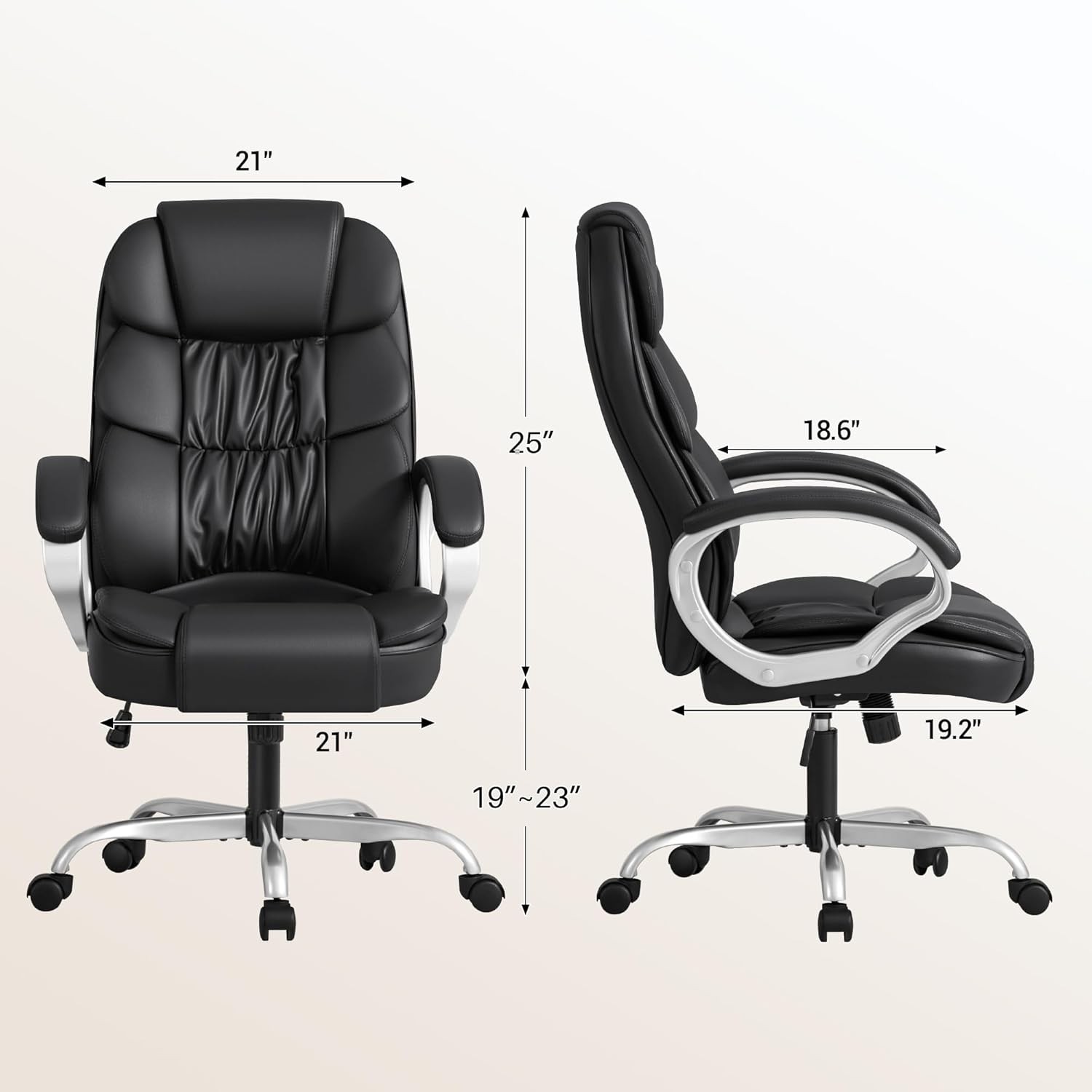 Office Chair High Back Ergonomic Computer Desk Chair PU Leather Executive Chair