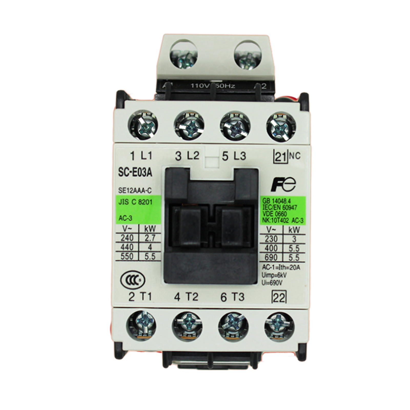 FUJI SC-E03A Contactor AC 380V 21NC New