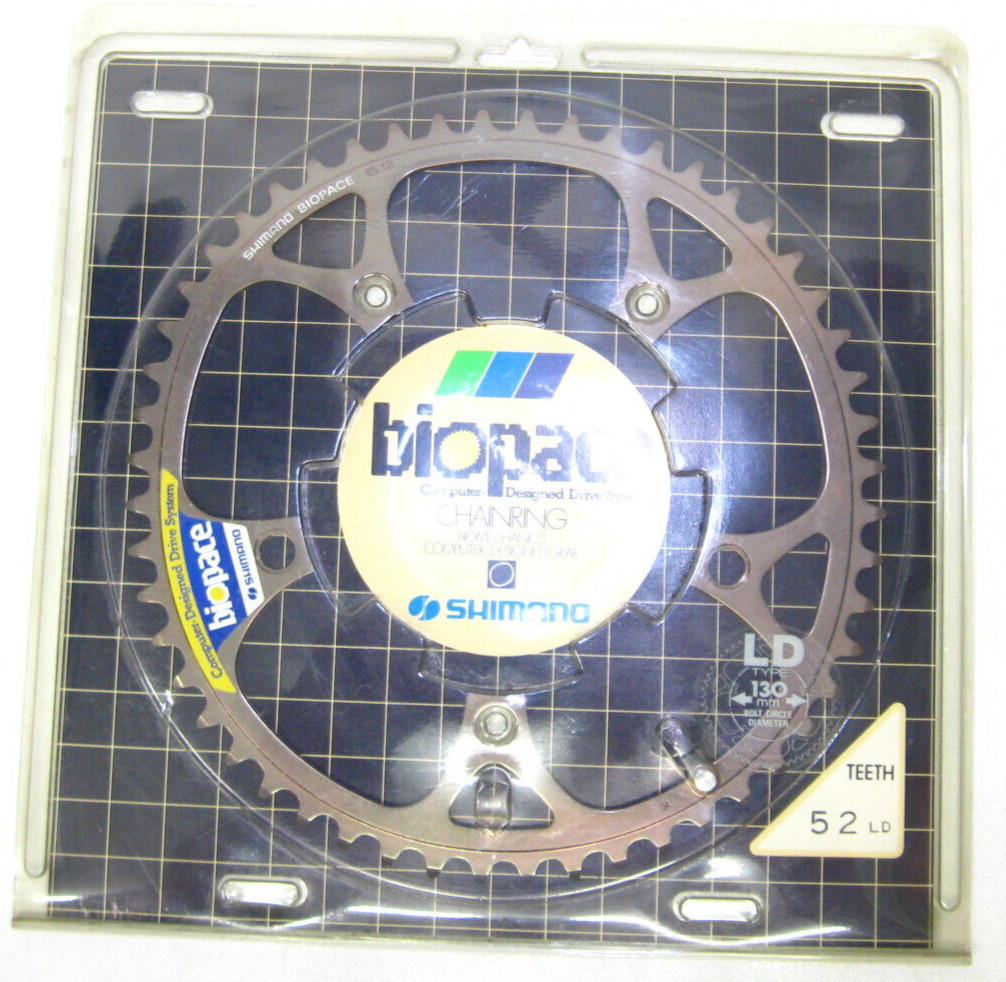 Shimano LD Series 'Biopace' for Ultegra + 130 BCD 52T Chain Ring - New - NOS