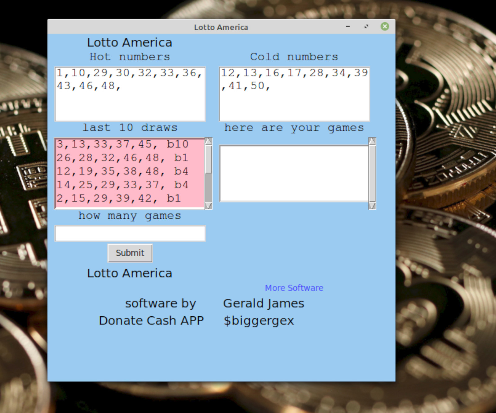 Lotto America Lottery Numbers software DVD for Windows 7 & 8 & 10