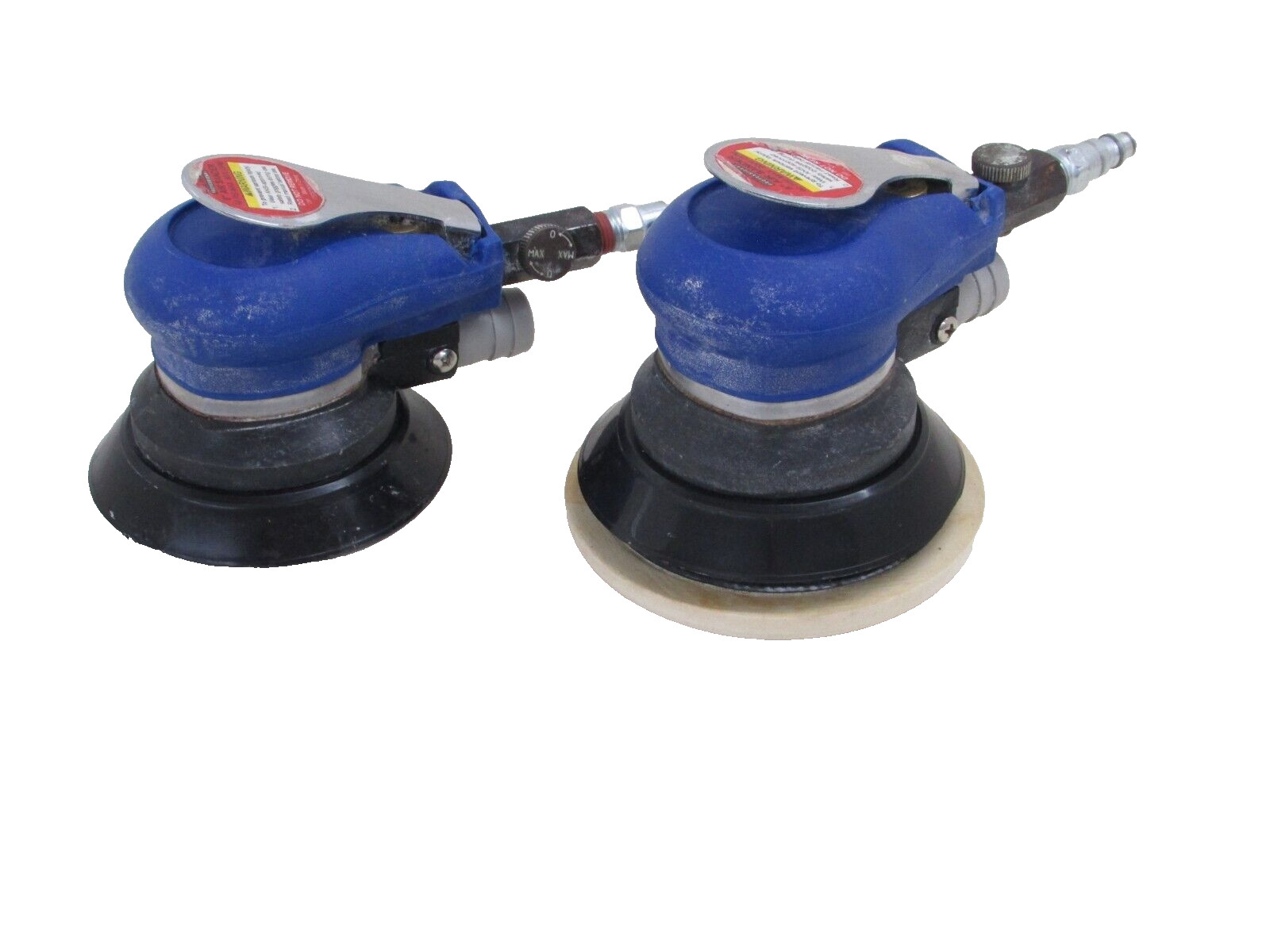 (2) CENTRAL PNEUMATIC AIR ORBITAL PALM SANDERS, HOOK & LOOP PAD, 98895