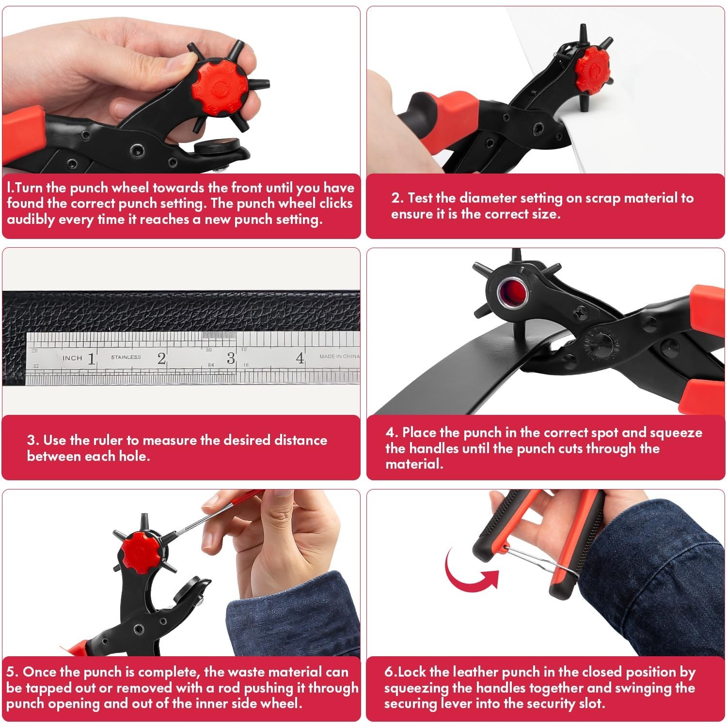 Multi-Function Revolving Punch Tool - Craft Kit with Easy Maintenance Features