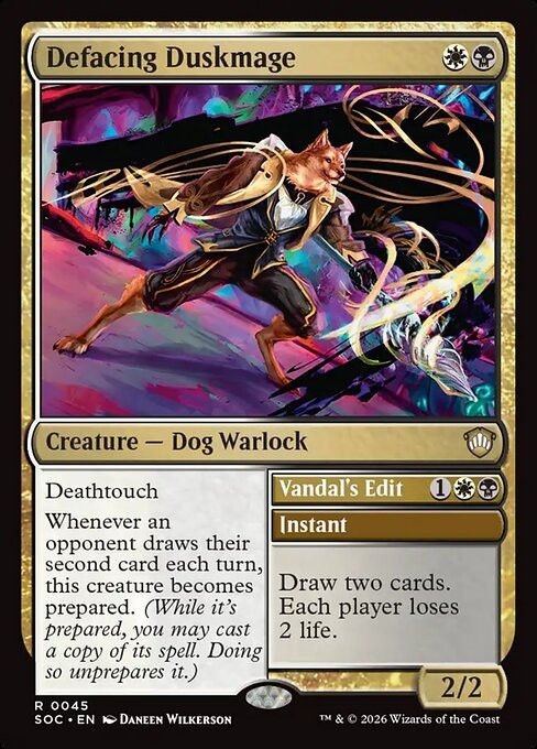MTG Defacing Duskmage // Vandal's Edit [SOC] #45