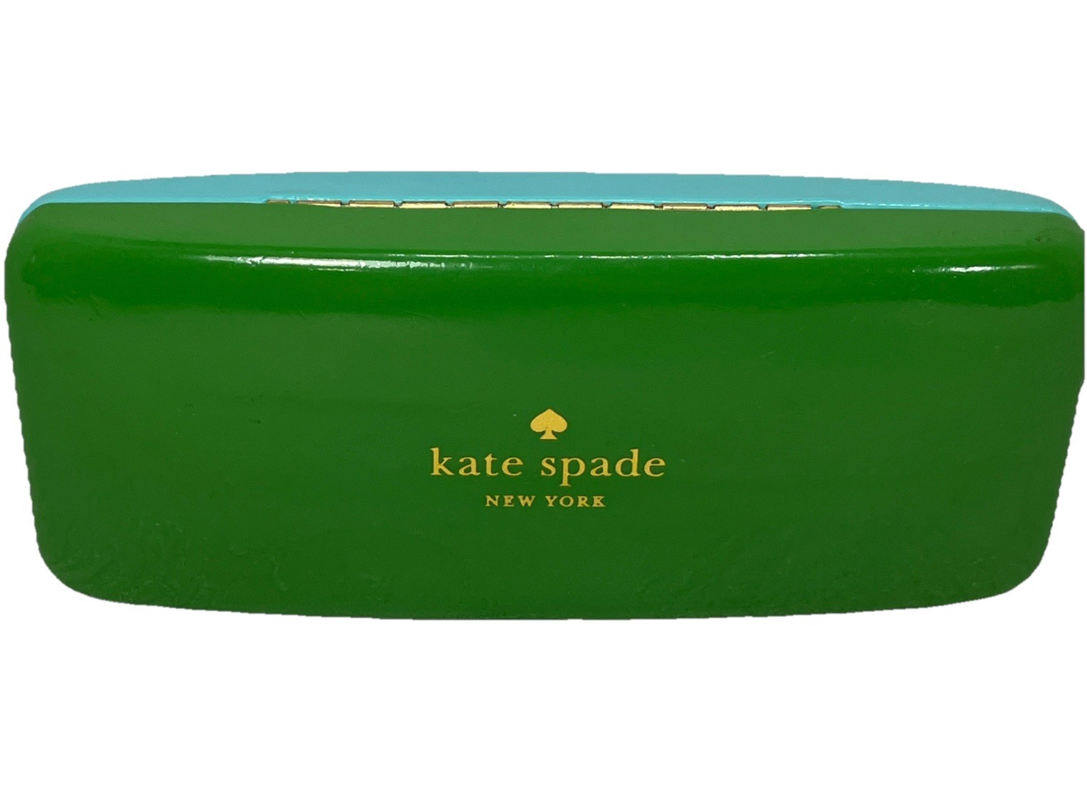 Kate Spade Reading Glasses Hard Case CASE ONLY Clam Green Logo