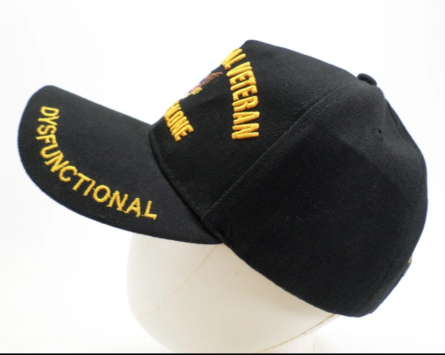 Black Dysfunctional Veteran "Leave Me Alone" Embroidered Cap Hat