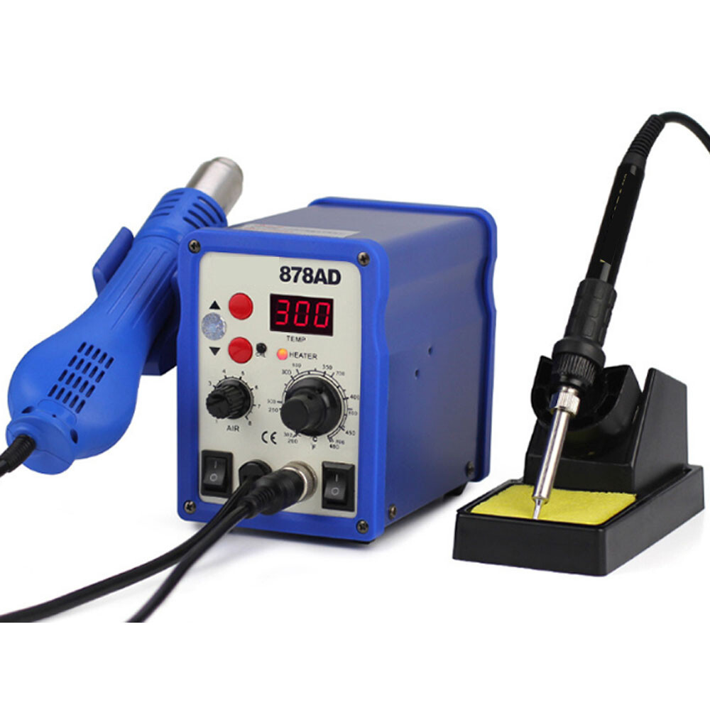 650W Digital Hot Air Desoldering Station 2 in 1 Hot Air Gun Welding Station Kit